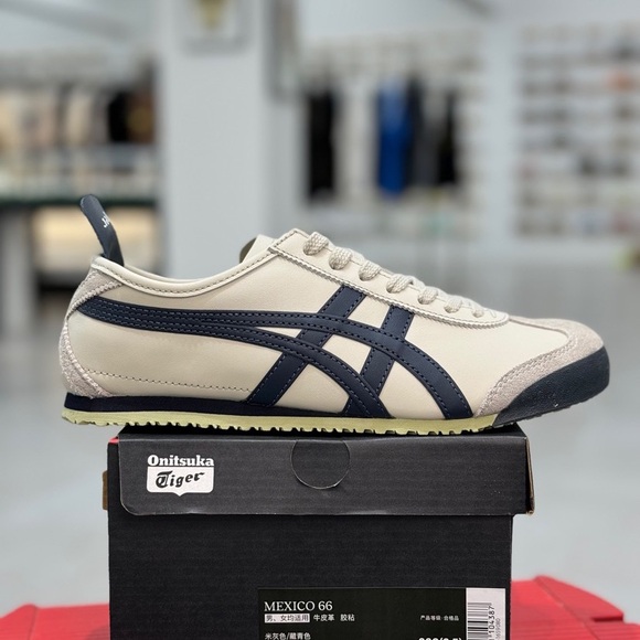Onitsuka Tiger by Asics Shoes - Onitsuka Tiger by Asics Mexico 66 Cream and Navy Sneakers Fashion❤️🎉🎉🎉🎉
